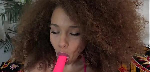  Sexy Cecilia Lion cums all over her toy